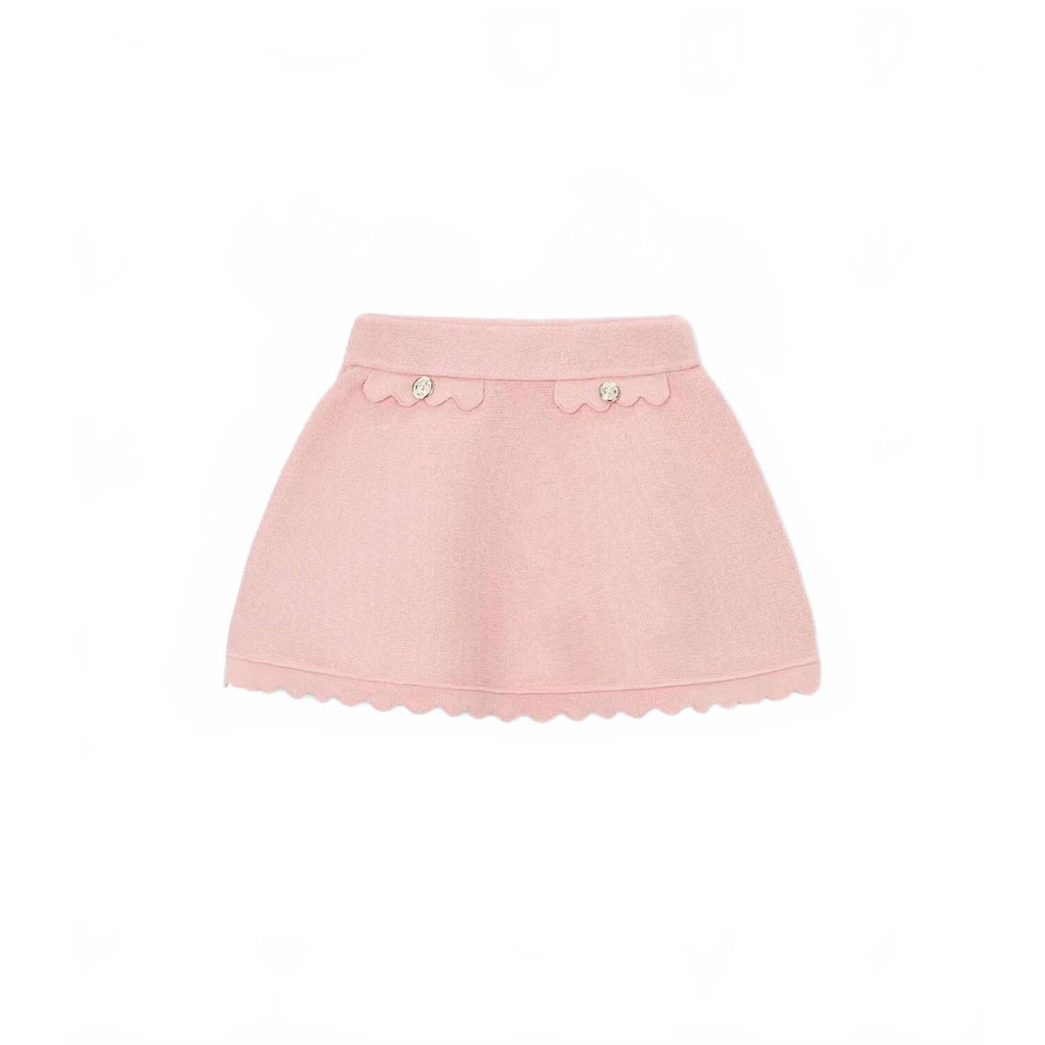 New Mayoral Girl's Knit Scalloped Skirt In Blossom